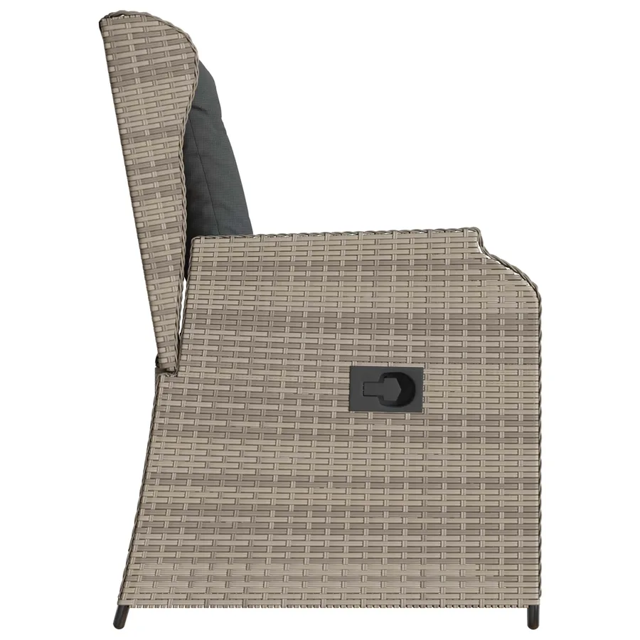 Banc de jardin 2 pcs Gris clair polyrotin - 6
