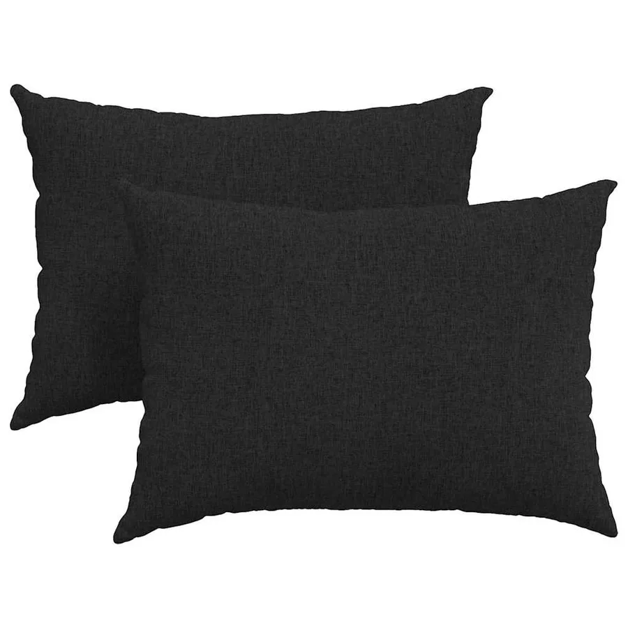 Coussins de canapé 2 pcs Noir 70 x 50 cm tissu - 2