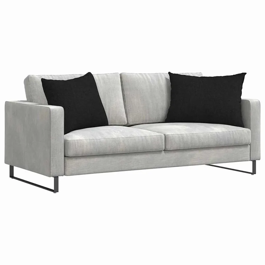 Coussins de canapé 2 pcs Noir 70 x 50 cm tissu - 3