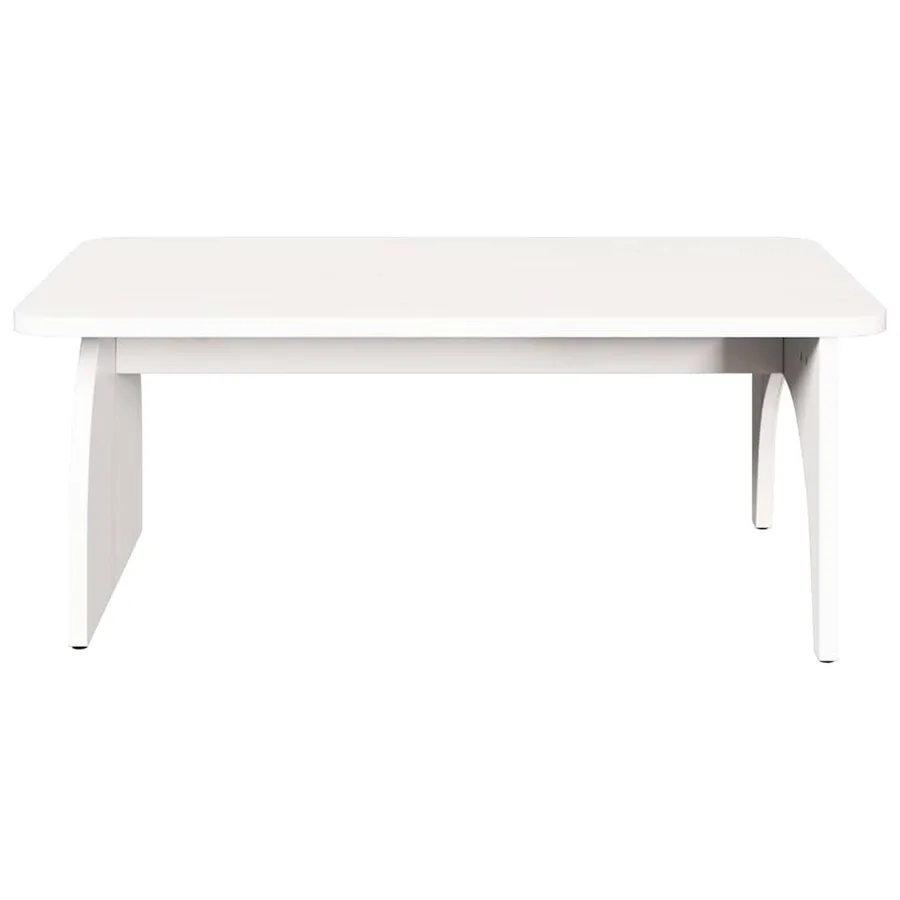 Table basse Blanc 80 x 50 x 31 cm Bois massif en pin - 6