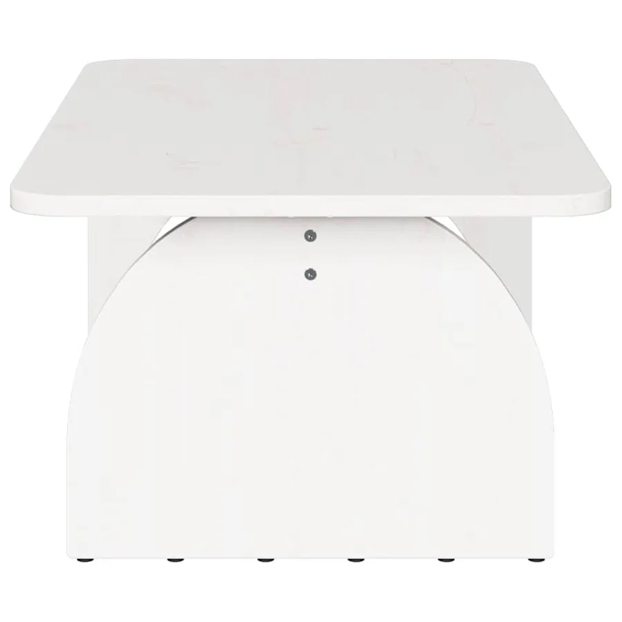 Table basse Blanc 80 x 50 x 31 cm Bois massif en pin - 7