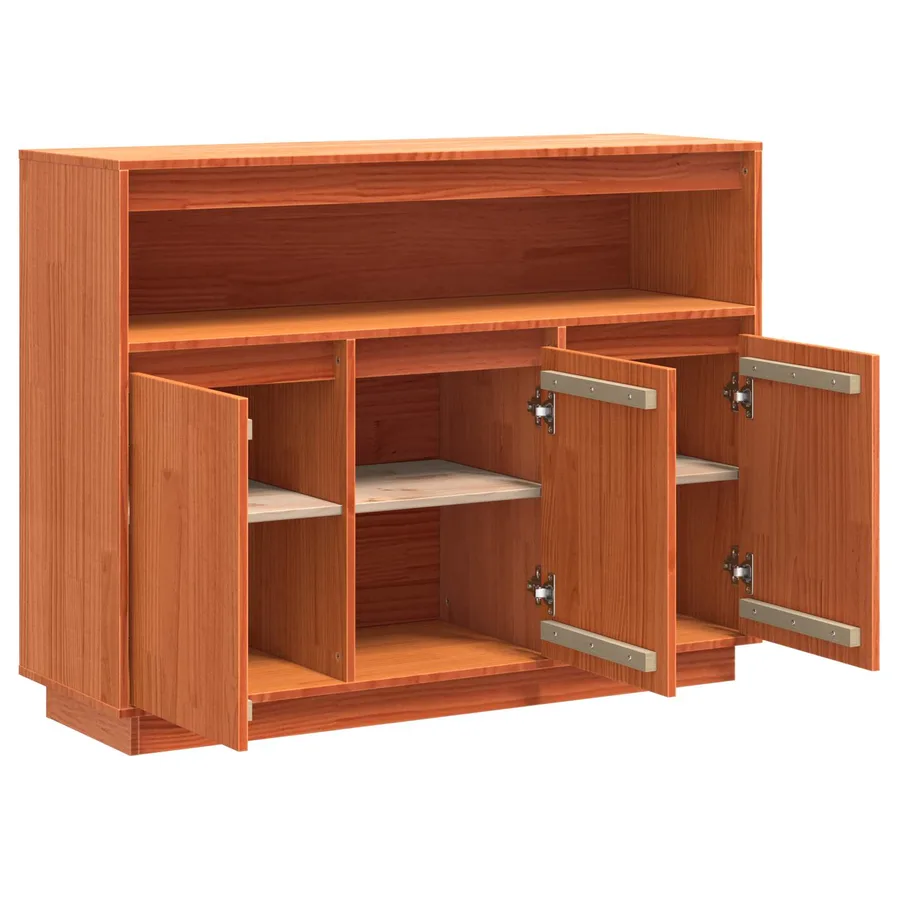 Buffet Brun cire 104,5 x 34 x 80 cm Pin massif - 5