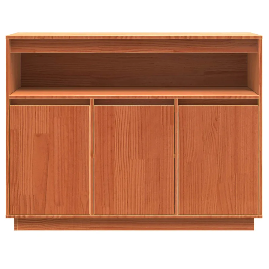Buffet Brun cire 104,5 x 34 x 80 cm Pin massif - 6