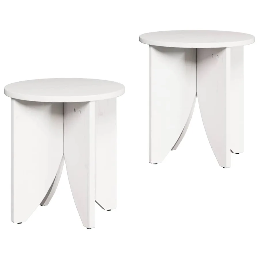 Table basse 2 pcs Blanc - 2