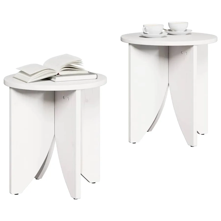 Table basse 2 pcs Blanc - 3