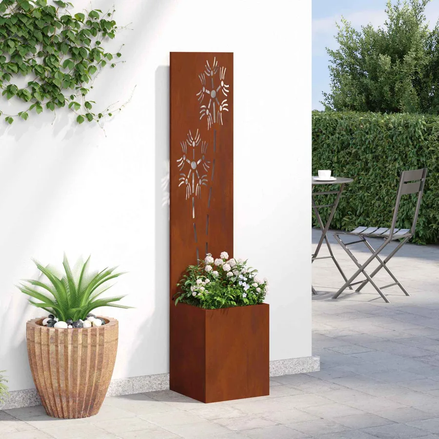 Écran de confidentialité de jardin Rouillé 32 x 32 x 150 cm - 4