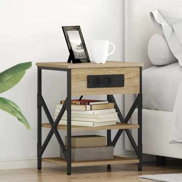 Cabinet de chevet 2 pcs Chêne Sonoma 41 x 31 x 51 cm