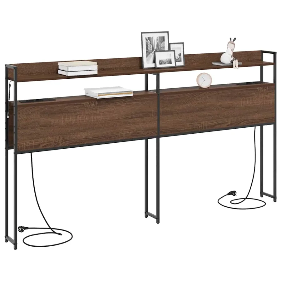 Tête de lit de rangement Chêne marron Bois d'ingénierie - 3