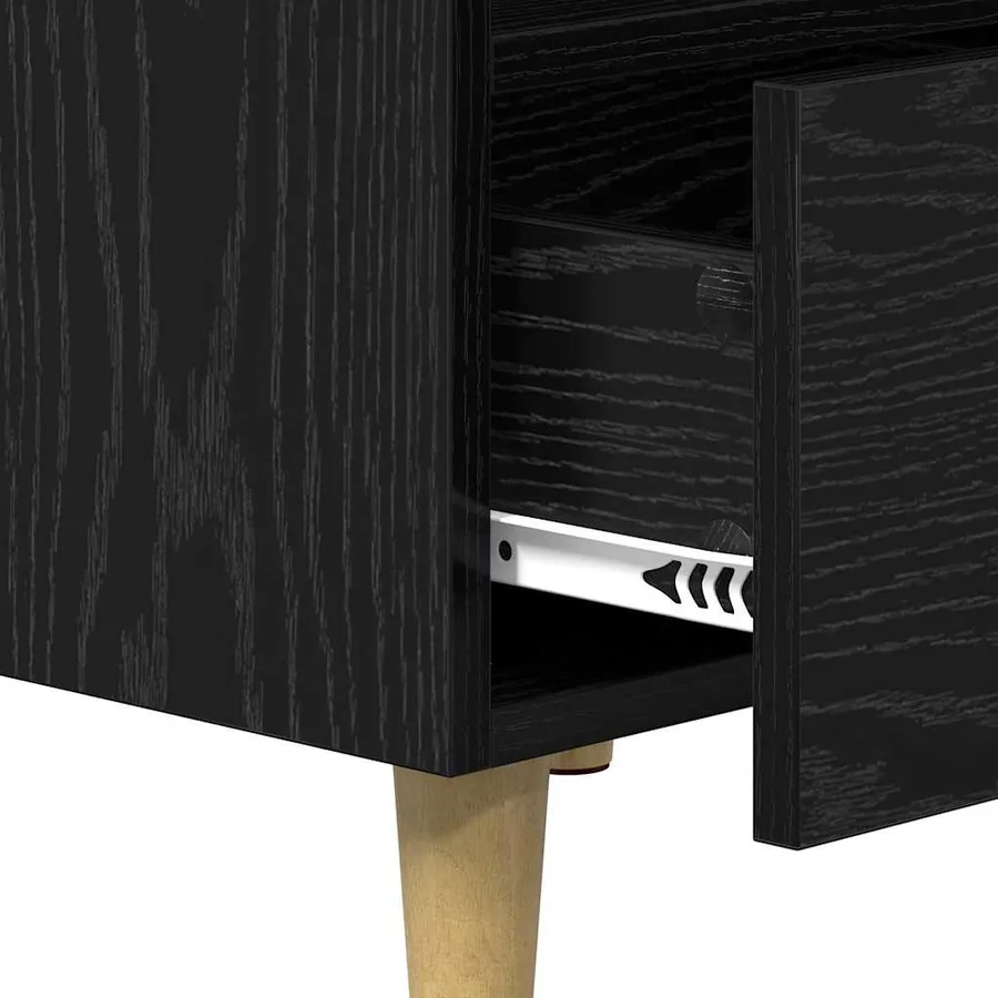 Armoire de lit avec tiroir 2 pcs Chêne noir 40 x 35 x 47.5cm - 8