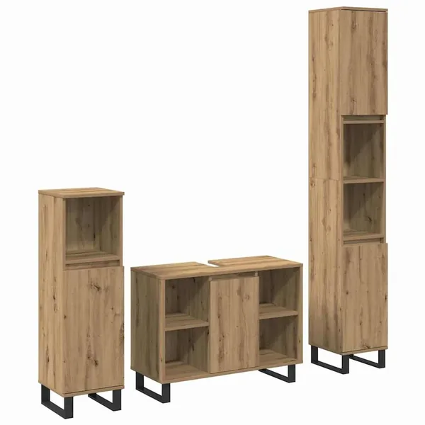 Ensemble de mobilier de salle de bain 3 pc Marron