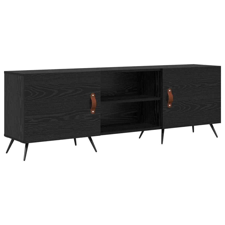 Meuble TV Chêne noir 150 x 30 x 50 cm Bois d'ingénierie - 2