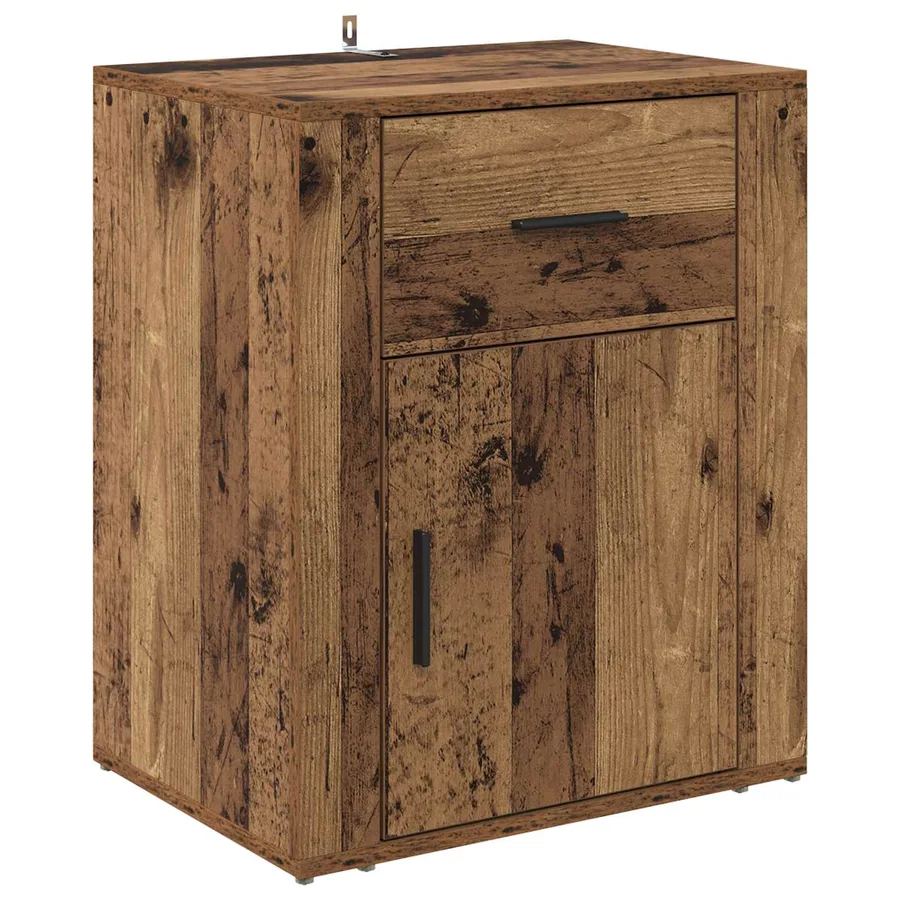 Cabinet de chevet Bois ancien 35 x 50 x 60 cm Bois d'ingénierie - 2