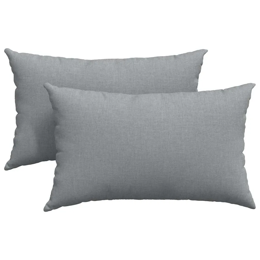 Coussins de canapé 2 pcs Gris clair 50 x 30 cm tissu - 2