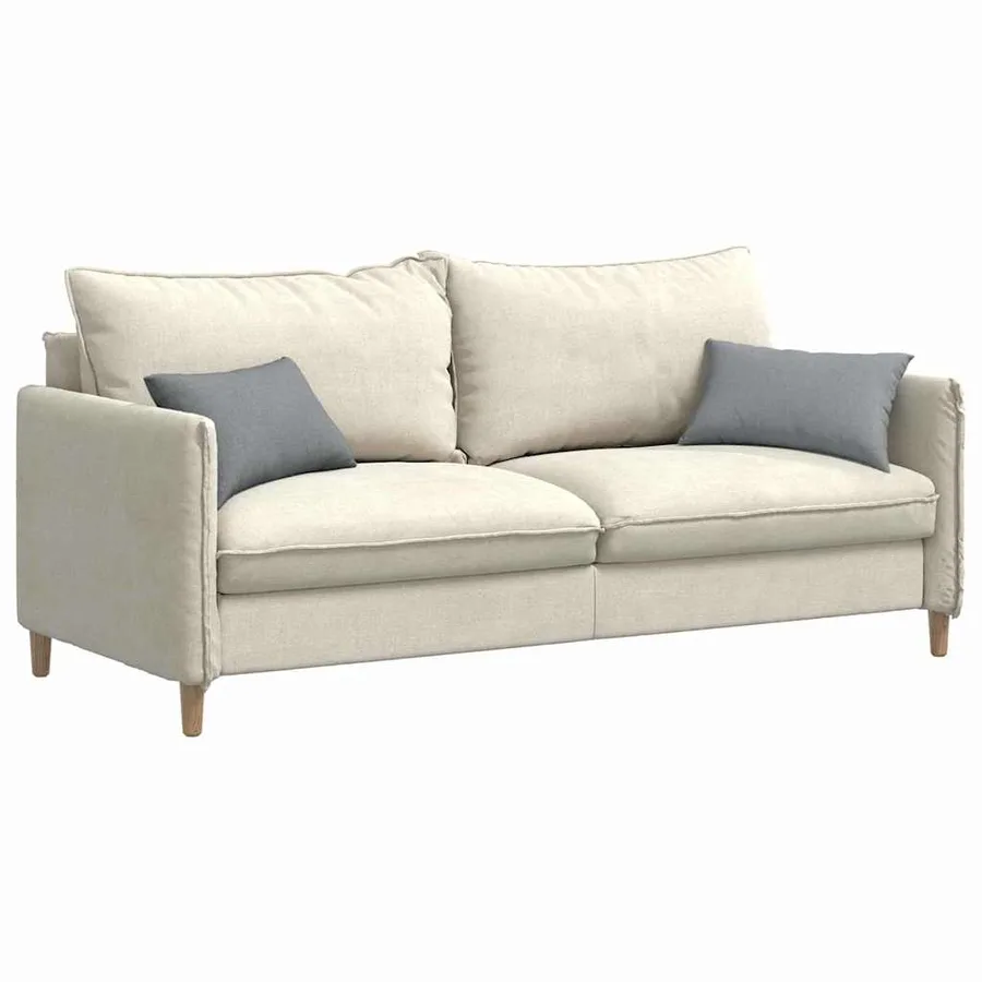 Coussins de canapé 2 pcs Gris clair 50 x 30 cm tissu - 3