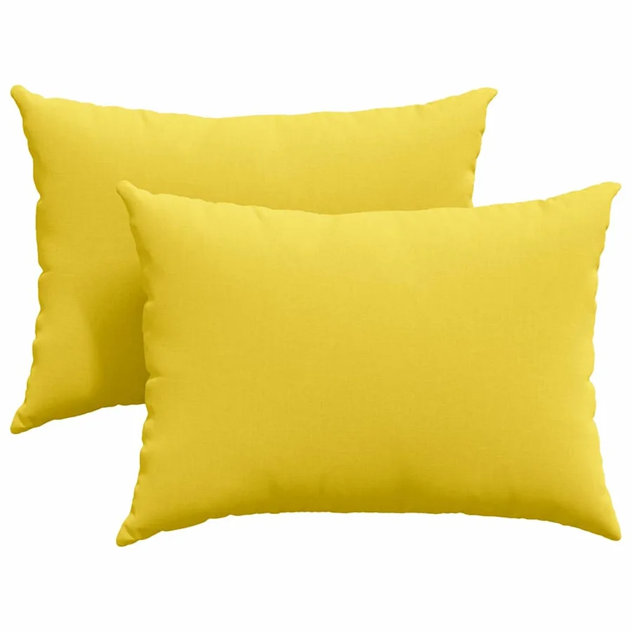 Coussins de canapé 2 pcs Jaune clair 70 x 50 cm tissu - 2