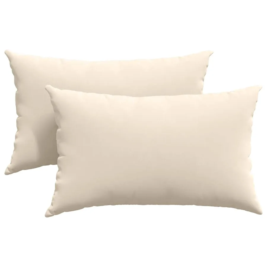Coussins de canapé 2 pcs Beige 50 x 30 cm tissu - 2