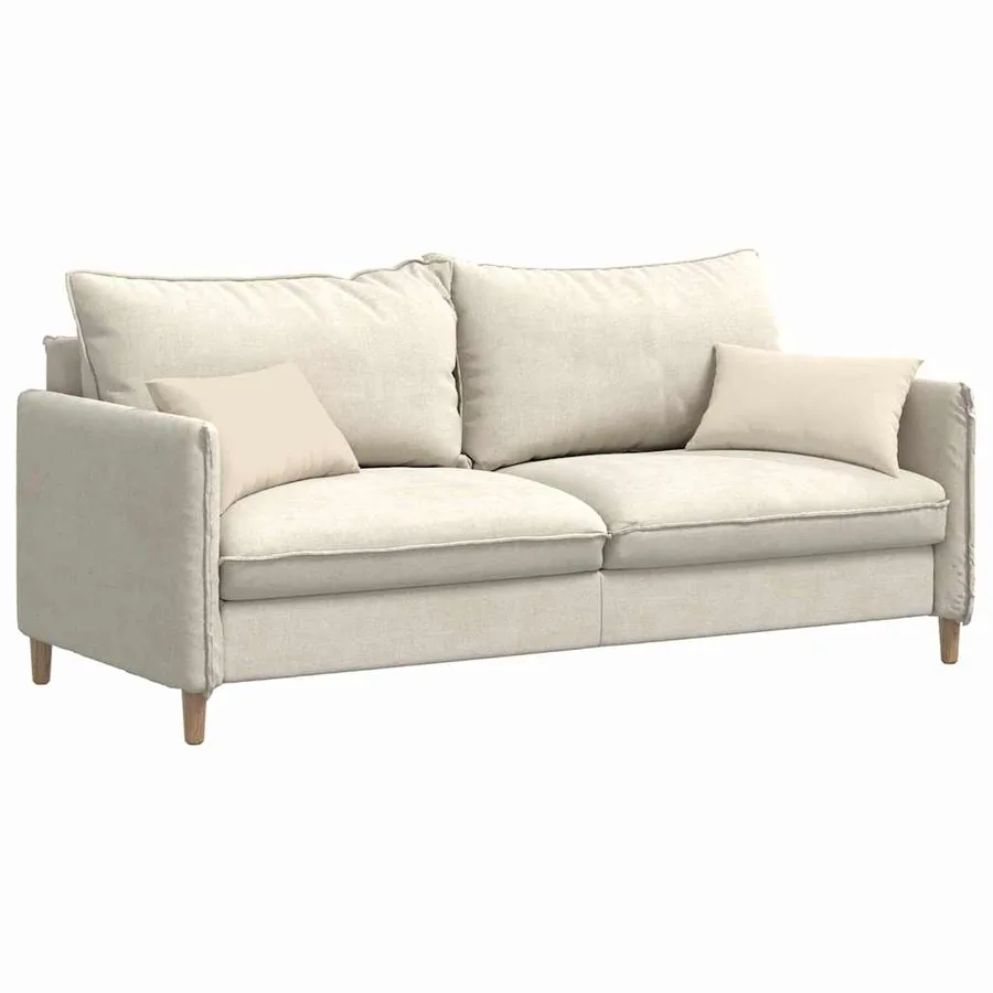 Coussins de canapé 2 pcs Beige 50 x 30 cm tissu - 3