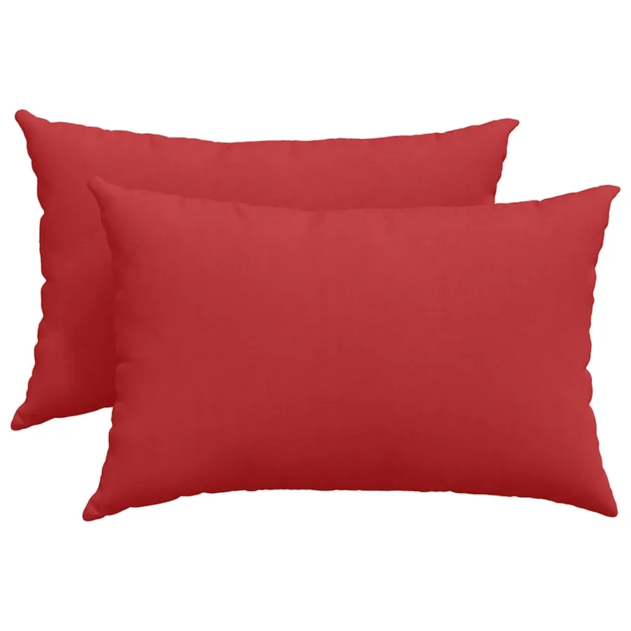 Coussins de canapé 2 pcs Rouge 60 x 40 cm tissu - 2