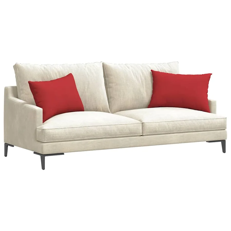 Coussins de canapé 2 pcs Rouge 60 x 40 cm tissu - 3