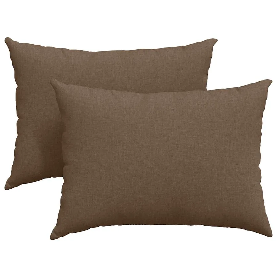 Coussins de canapé 2 pcs Marron 70 x 50 cm tissu - 2