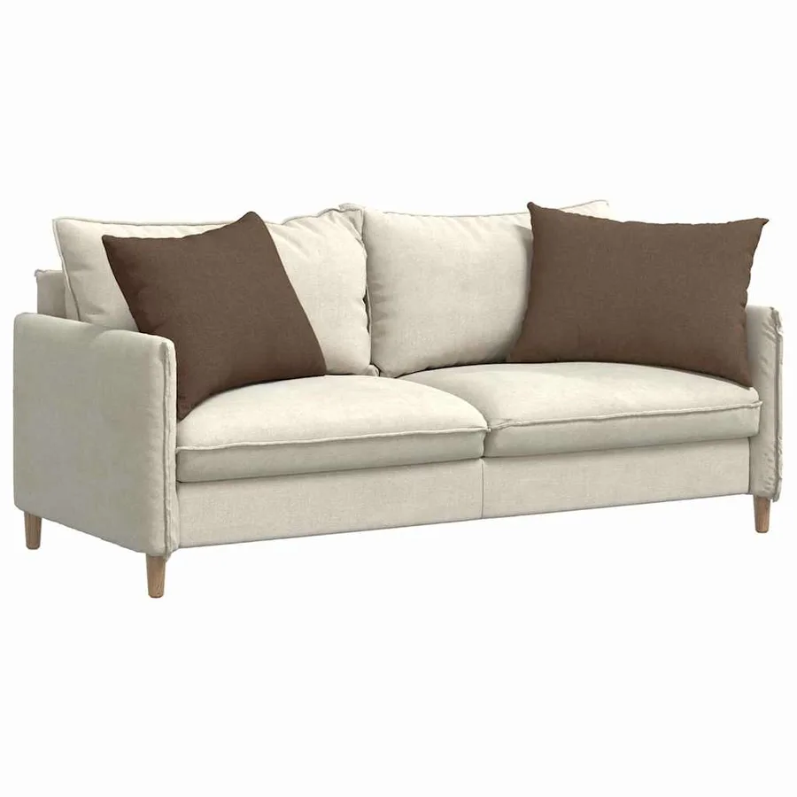 Coussins de canapé 2 pcs Marron 70 x 50 cm tissu - 3