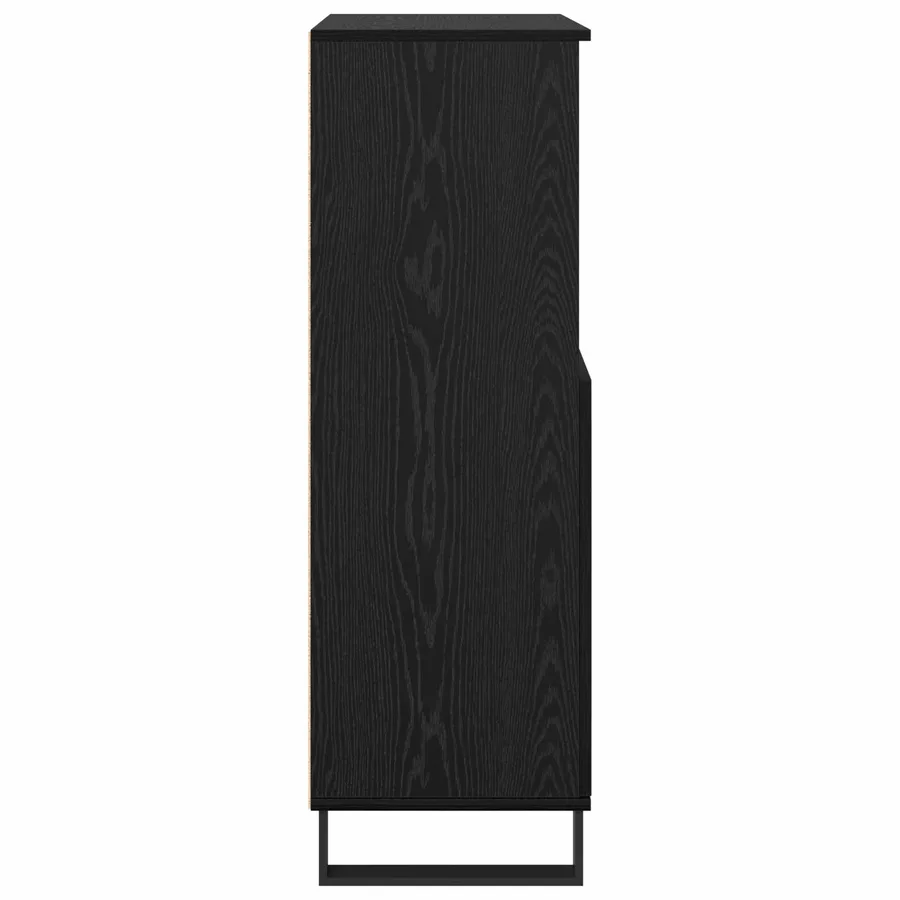 Haut Armoire Noir 60 x 36 x 110 cm Bois d'ingénierie - 7