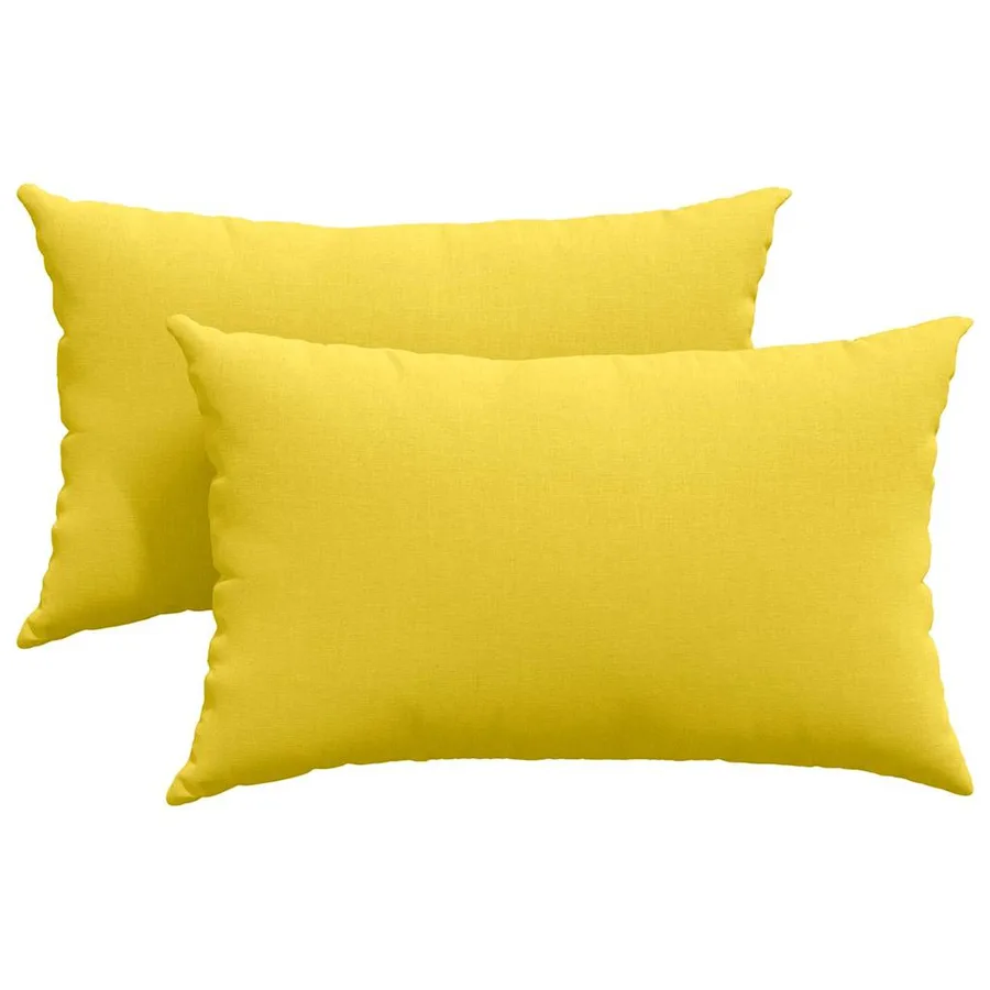 Coussins de canapé 2 pcs Jaune clair 50 x 30 cm tissu - 2
