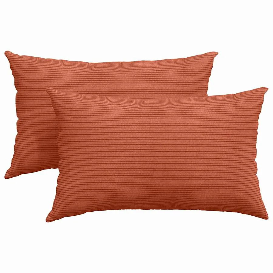 Coussins de canapé 2 pcs Rouge orange 50 x 30 cm - 2