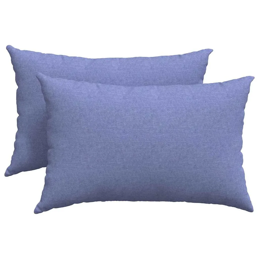 Coussins de canapé 2 pcs Bleu denim 60 x 40 cm tissu - 2