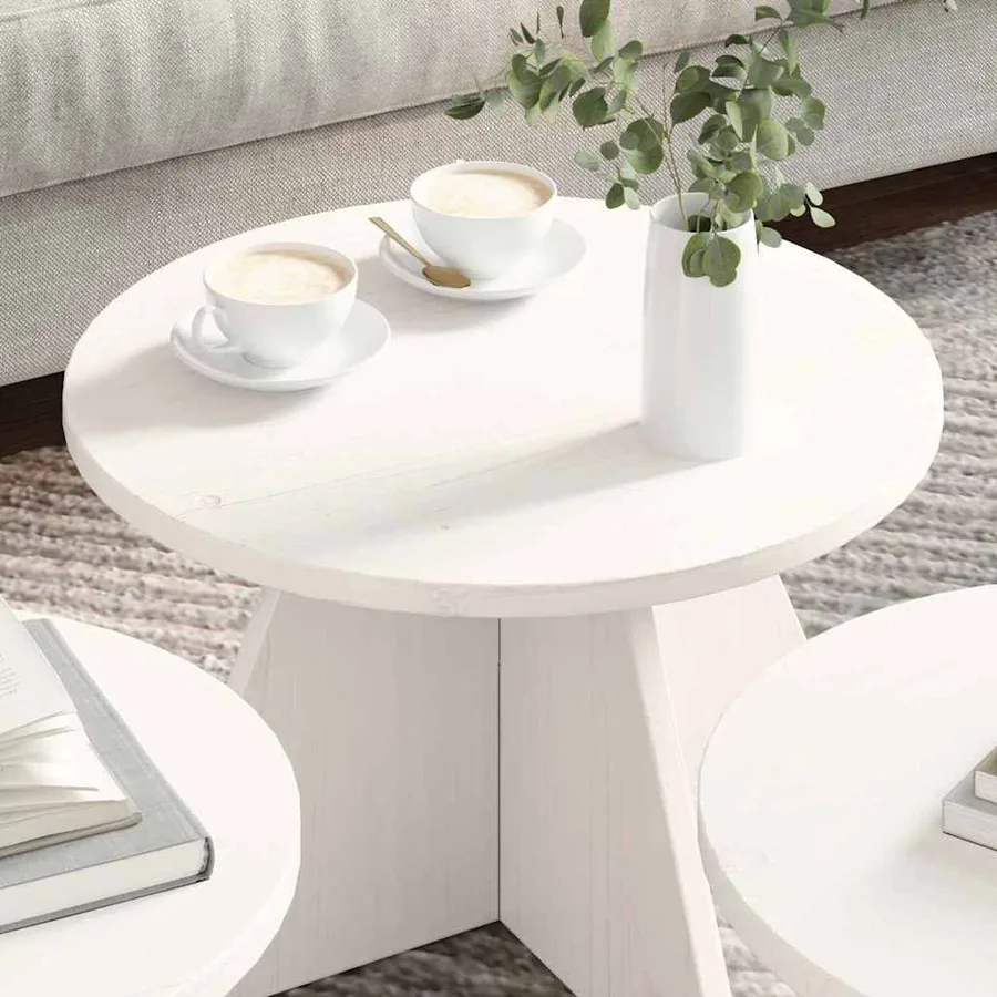 Table basse 3 pcs Blanc - 4