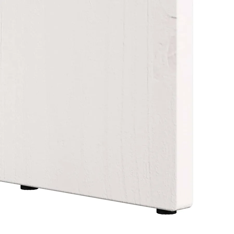 Table basse Blanc 50 x 50 x 35 cm Bois massif en pin - 11
