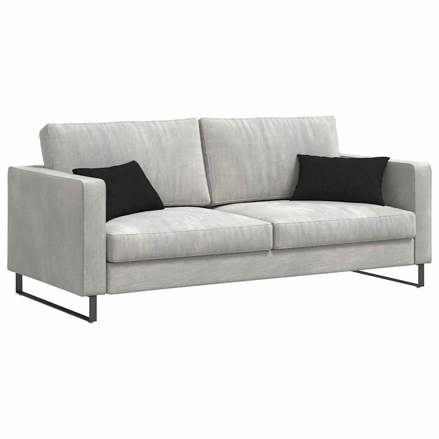 Coussins de canapé 2 pcs Noir 50 x 30 cm tissu - 3