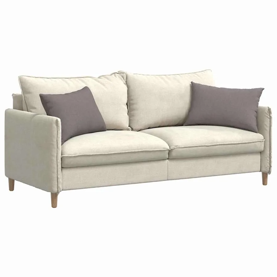Coussins de canapé 2 pcs Taupe 60 x 40 cm tissu - 3
