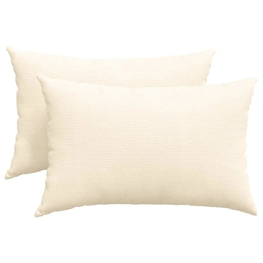 Coussins de canapé 2 pcs Crème 60 x 40 cm - 2