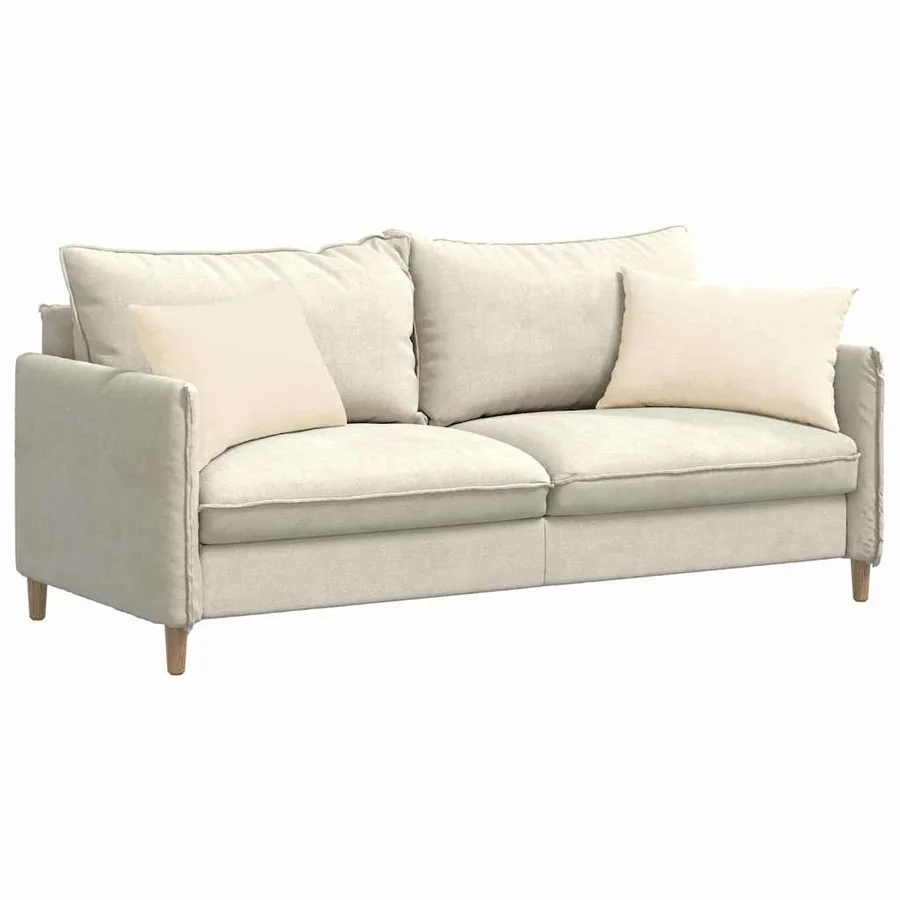 Coussins de canapé 2 pcs Crème 60 x 40 cm - 3