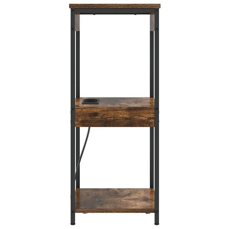 Cabinet de chevet Chêne fumé 41 x 31 x 76 cm Bois d'ingénierie - 6