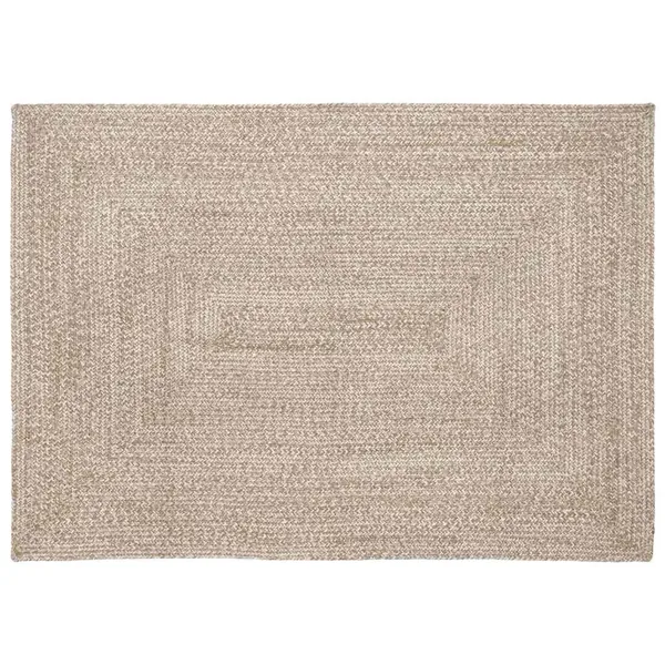 Tapis de surface Naturel et Blanc 120 x 170 cm Jute