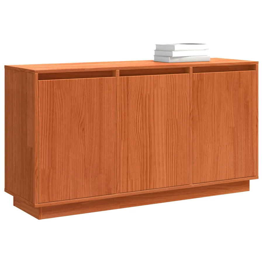 Buffet Chêne brun 111 x 34 x 60 cm Pin massif - 3
