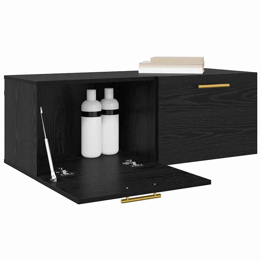Meuble mural Chêne noir 100 x 36.5 x 35 cm Bois d'ingénierie - 3
