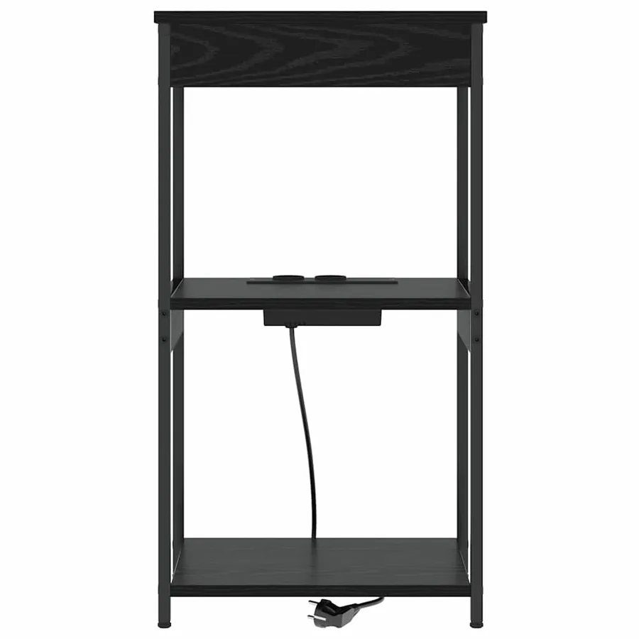 Cabinet de chevet Chêne noir 41 x 31 x 76 cm Bois d'ingénierie - 5