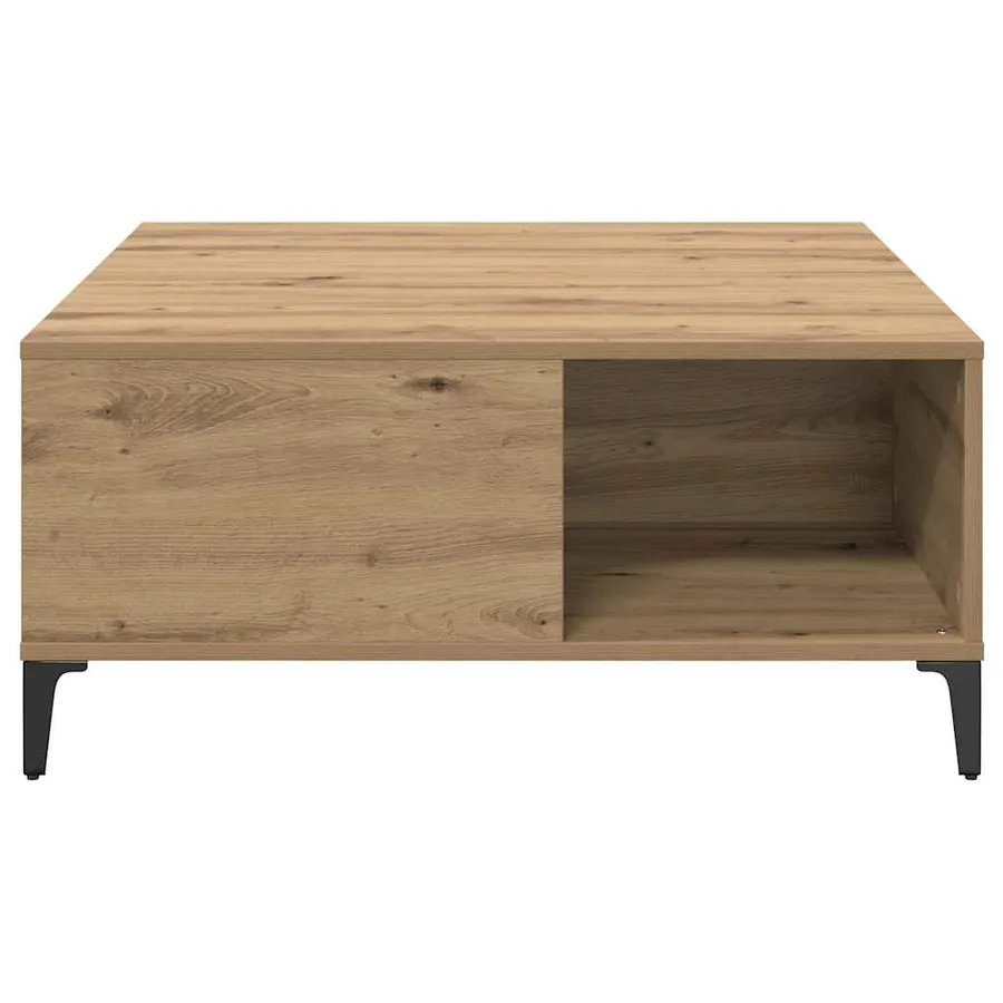 Table basse Chêne artisanal 80 x 80 x 36,5 cm Bois d'ingénierie - 5