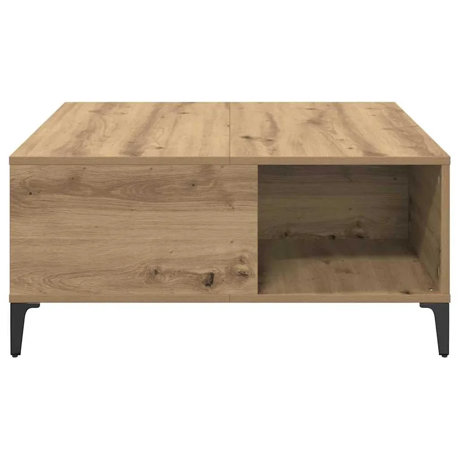 Table basse Chêne artisanal 80 x 80 x 36,5 cm Bois d'ingénierie - 6