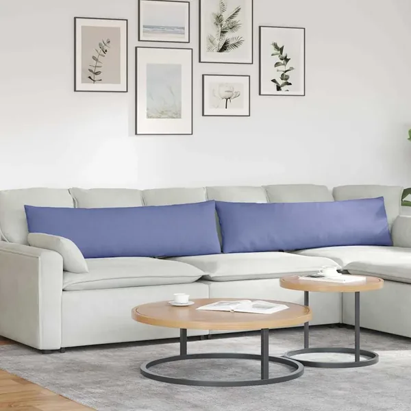 Coussins de canapé 2 pcs Bleu denim 145 x 40 cm tissu