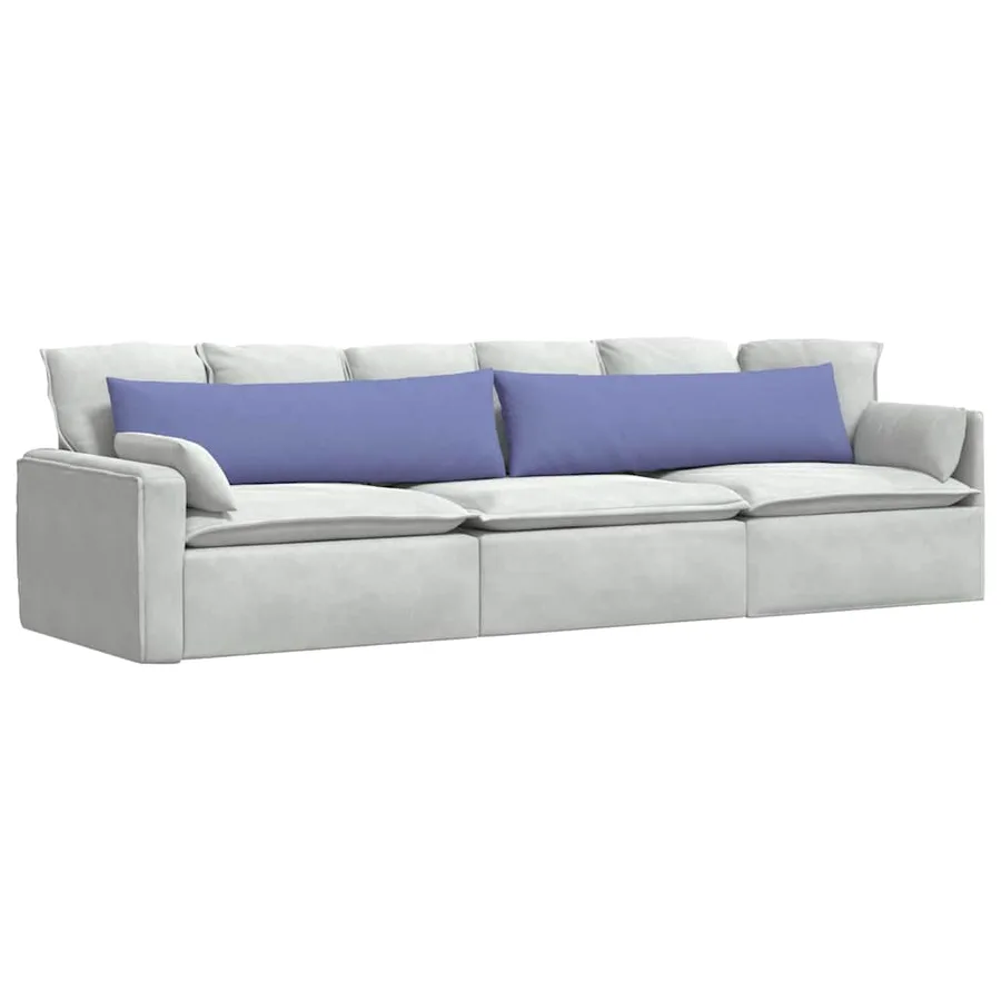 Coussins de canapé 2 pcs Bleu denim 145 x 40 cm tissu - 3