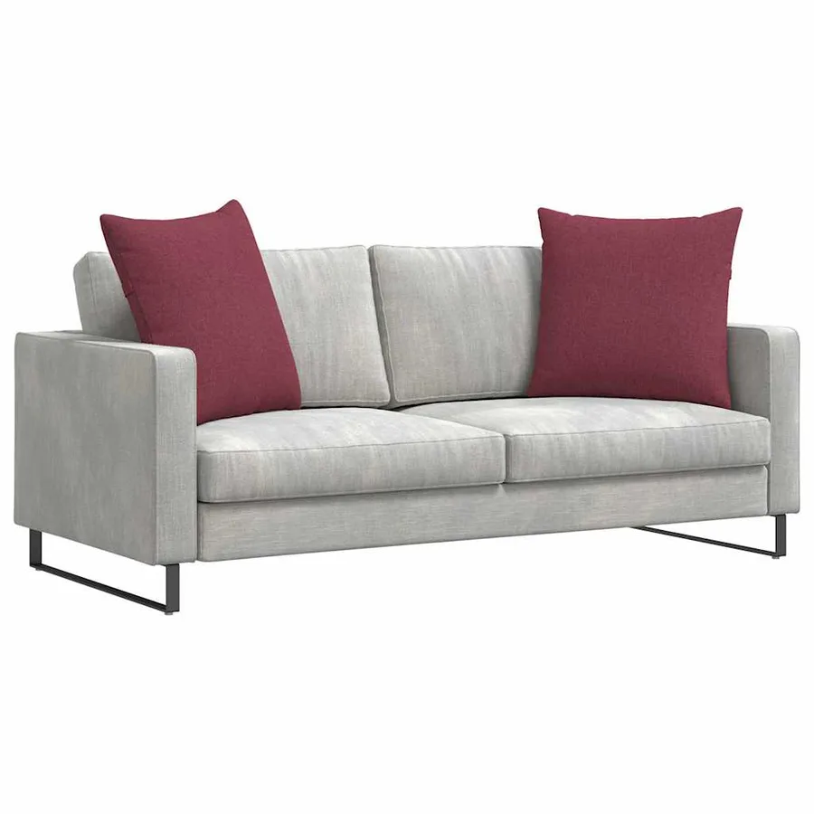 Coussins de canapé 2 pcs Bordeaux 80 x 80 cm tissu - 3