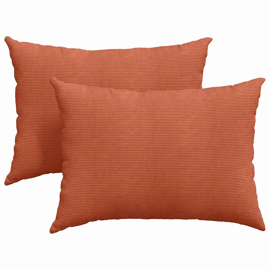 Coussins de canapé 2 pcs Rouge orange 70 x 50 cm - 2