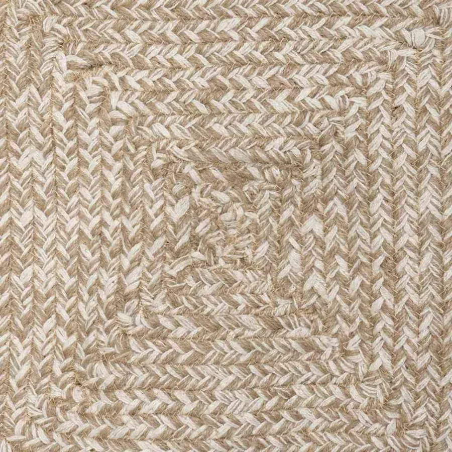 Tapis de surface Naturel et Blanc 80 x 250 cm Jute - 4