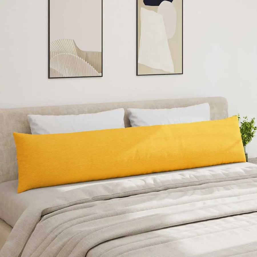 Coussins de canapé 2 pcs Jaune clair 200 x 40 cm - 4