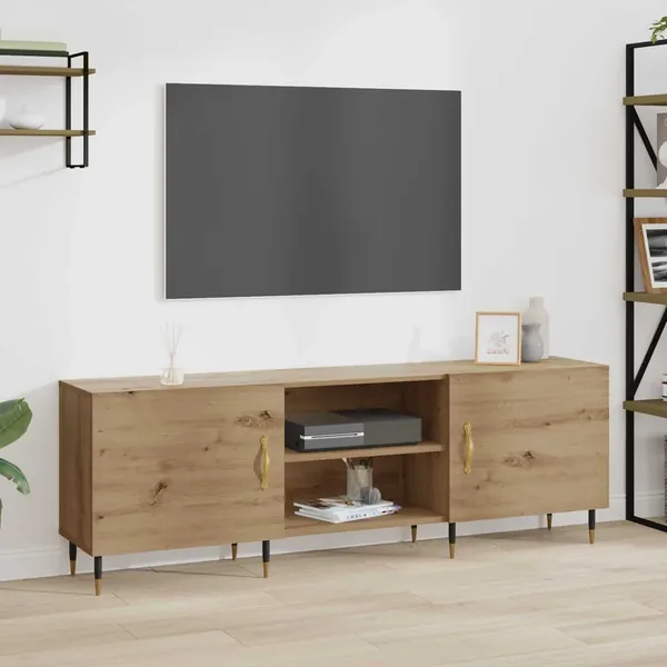 Meuble TV 150 x 30 x 50 cm chêne artisanal Bois d'ingénierie