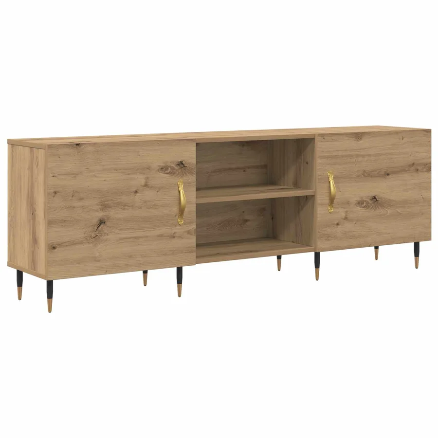 Meuble TV 150 x 30 x 50 cm chêne artisanal Bois d'ingénierie - 2